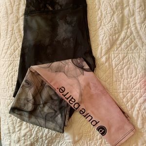 Onzie Pure Barre watercolor leggings sm